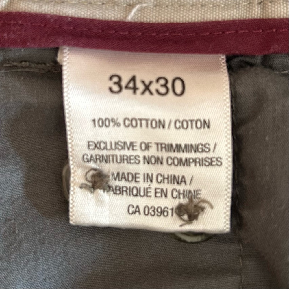 Denver Hayes Cotton Cargo Pants Utility Workwear Khaki Men’s 34x30 - Picture 3 of 6